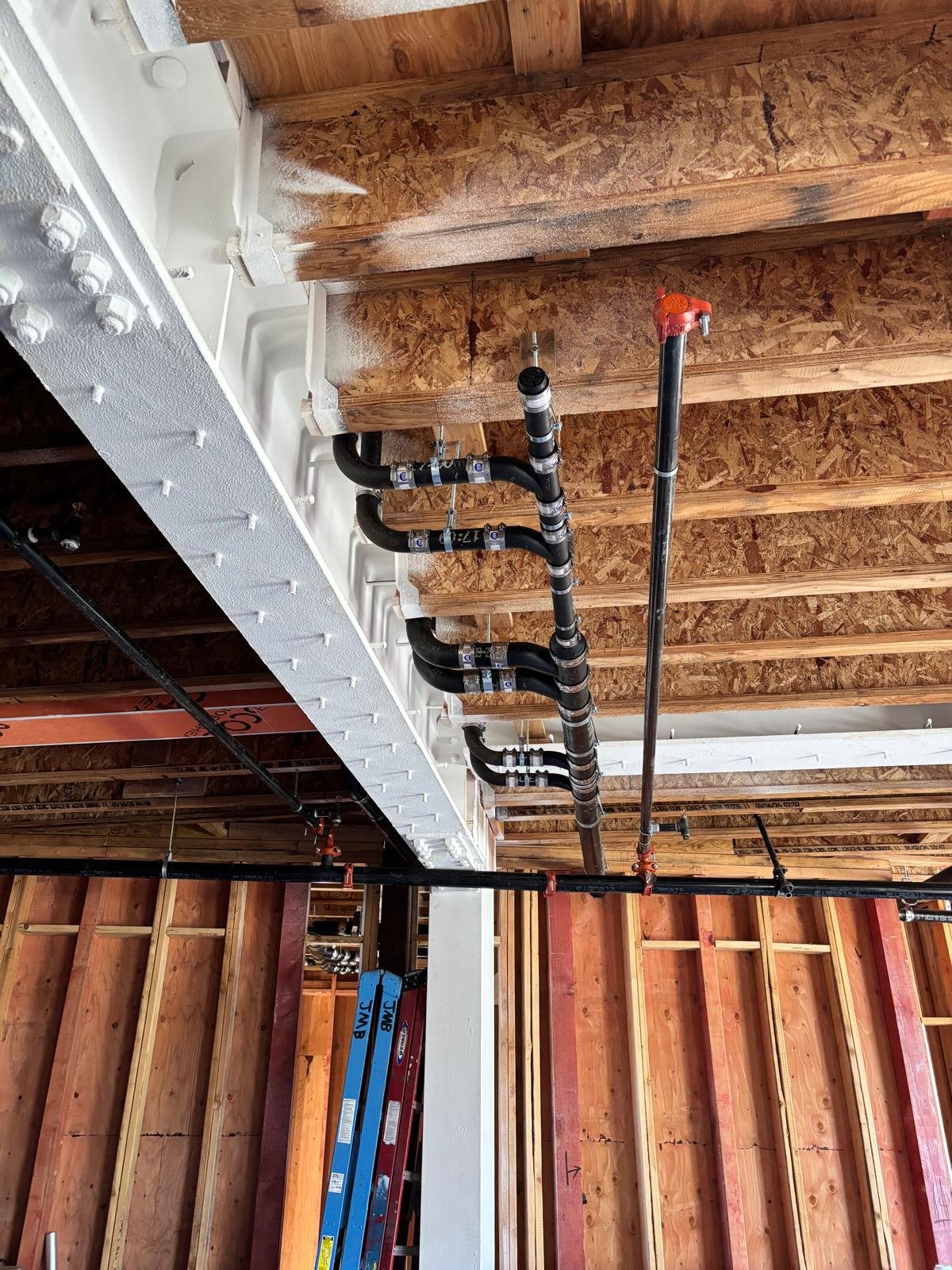 New plumbing installation in progress