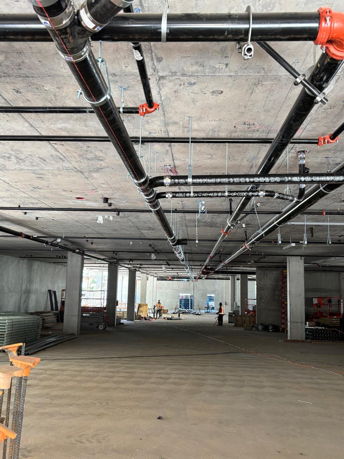 Commercial plumbing installation